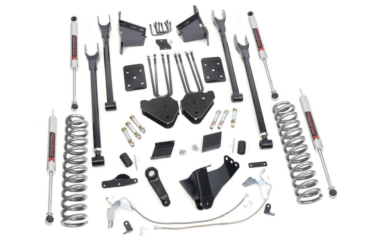 Ford F-250 Super Duty Suspension Lift Kit - Rough Country - 6 Inch, 4-Link, OVLD, M1 - '11-'14